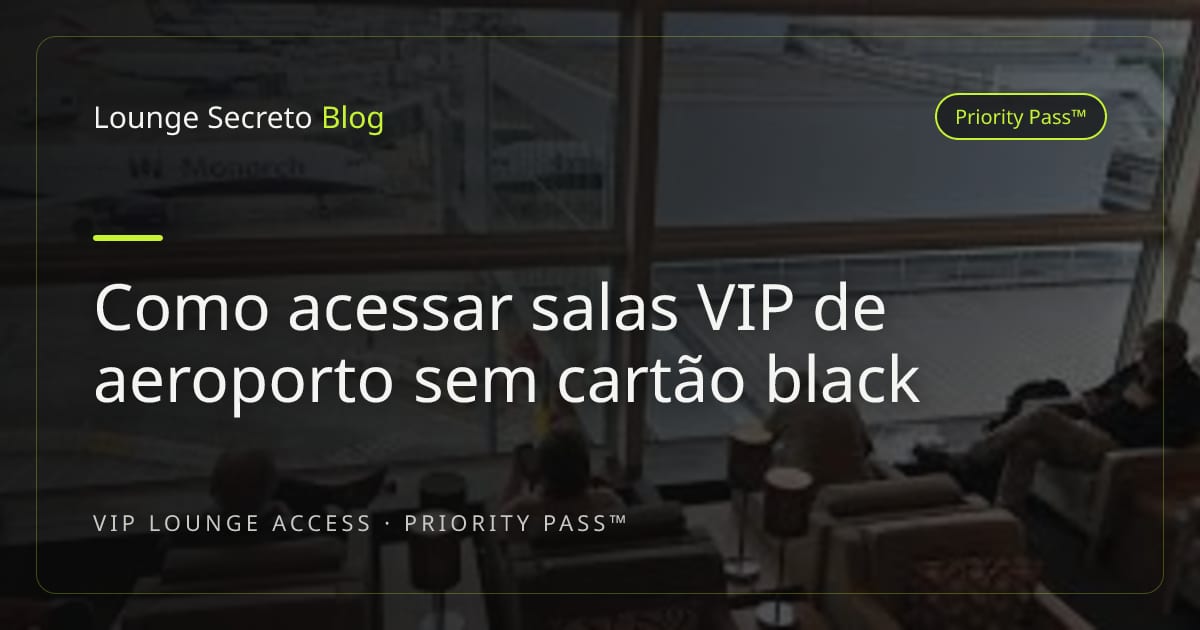 Sala VIP de aeroporto com poltronas confortáveis e luz suave
